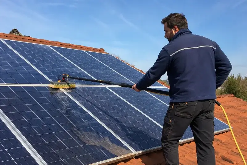 Nettoyage et entretien de panneaux solaires à Habère-Poche